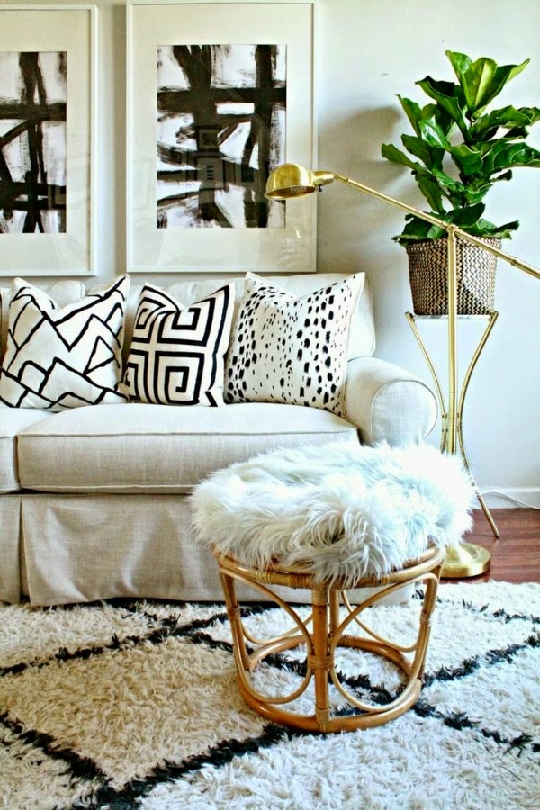 Carpet in black and white &#8211; wonderful ideas