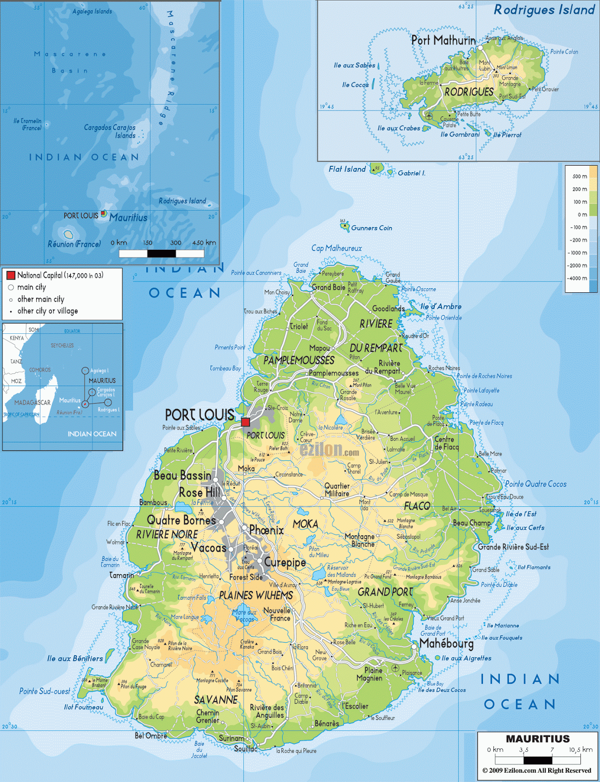 MAURITIUS - GEOGRAPHICAL MAPS OF MAURITIUS - Global Encyclopedia™