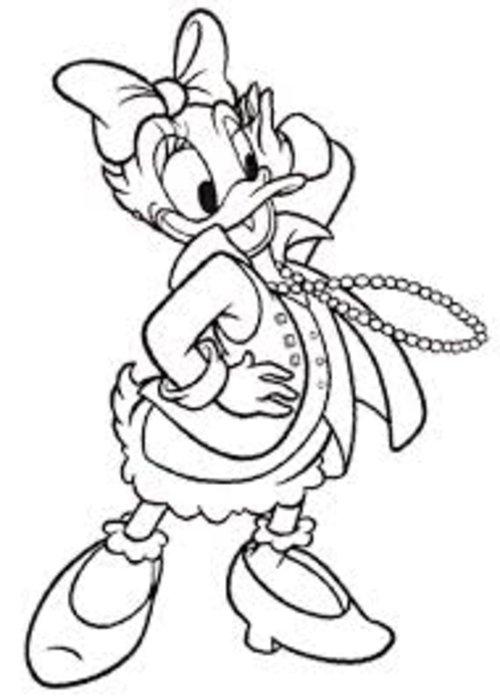 daisy duck coloring pages for kids - photo #6