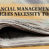 Financial Management Articles Necessity Today