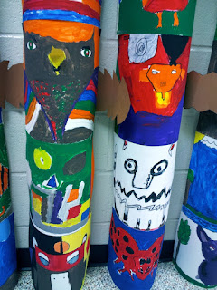 Totem Poles (4th) - Art with Mrs. Nguyen