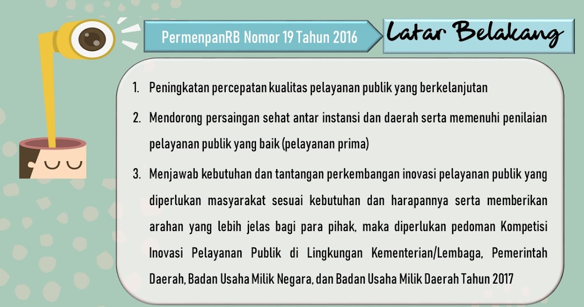 Karina Oktriastra Telaahan Permenpan Rb No 19 Tahun 2016 Tentang Kompetisi Inovasi Pelayanan Publik 2017 Assignment