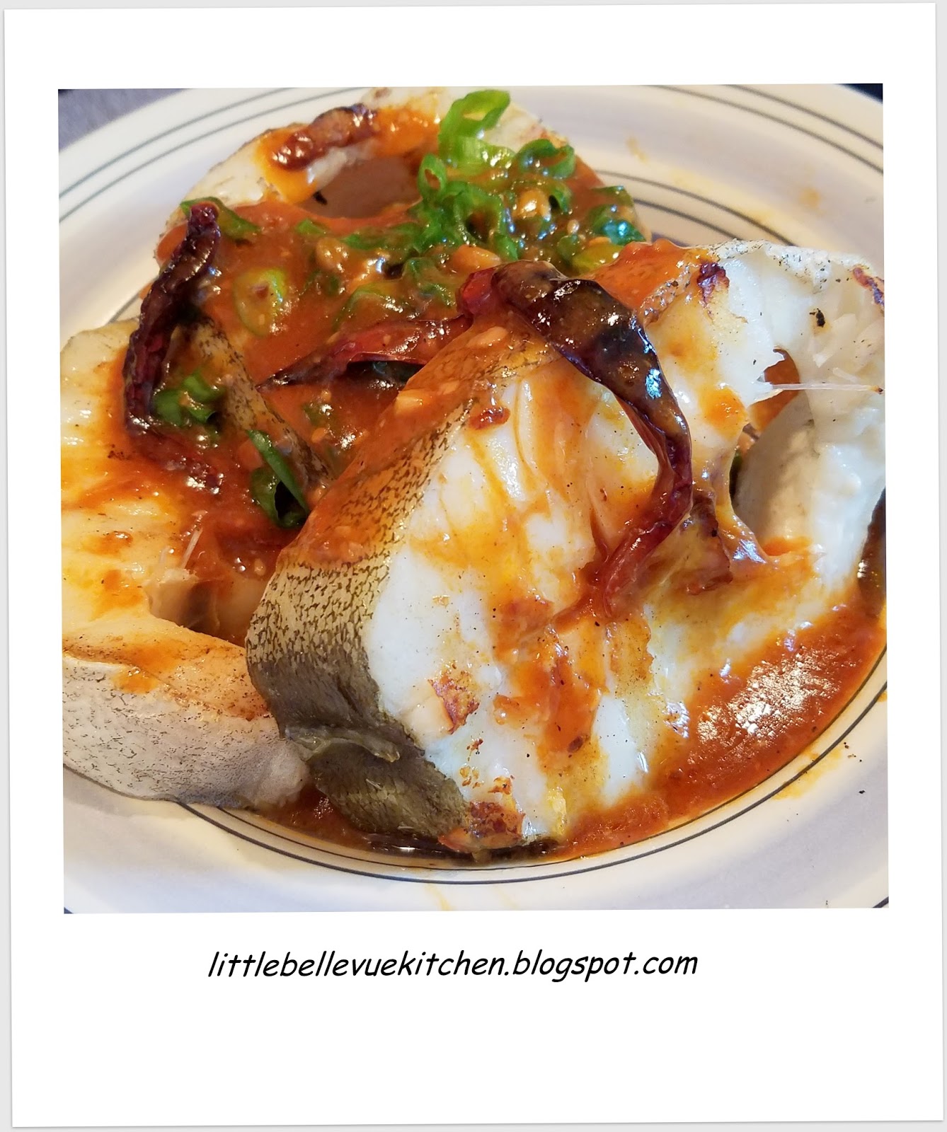 Little Bellevue Kitchen Grilled Cod Fish with Korean Bean Paste
