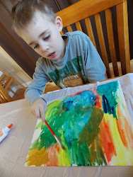 watercolor salt glue painting step effects paint