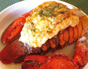 broiled lobster with grlic