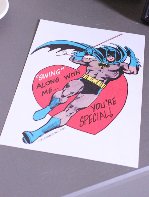 Vintage Batman Valentine's Day card
