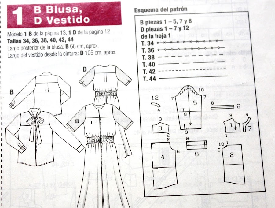 COSE CONMIGO BLUSA 1B BURDA EASY OCTUBRE 2015