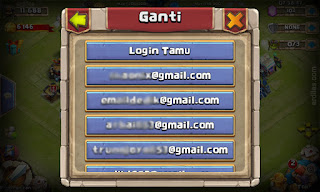 Daftar ganti akun - Cara Menambah Akun Konflik Kastil (Castle Clash) di Android