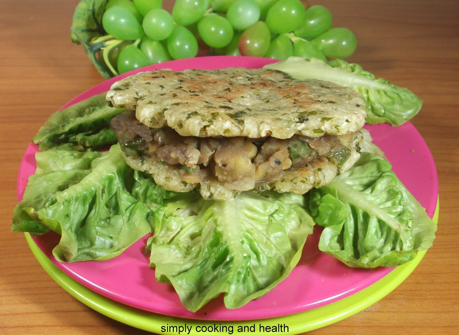 Simply Cooking and Health: Rice flour flat bread with kale.