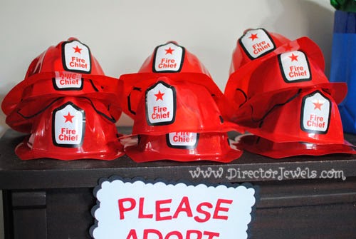 Fireman or Firetruck Birthday Party Decorations and Favors from Oriental Trading Company at directorjewels.com