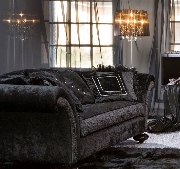  Living  Rooms  Decor  With Black  Velvet Sofa  Freshnist Design 