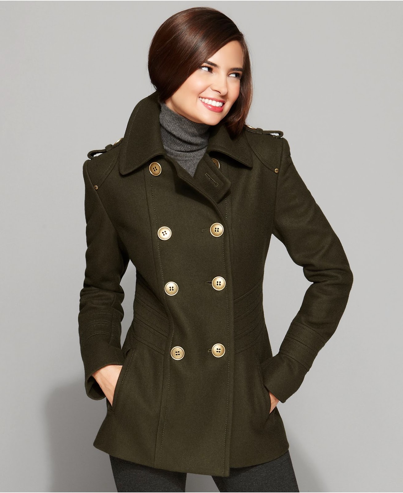A Navy Pea Coat; not just for winter. - Poor Mother