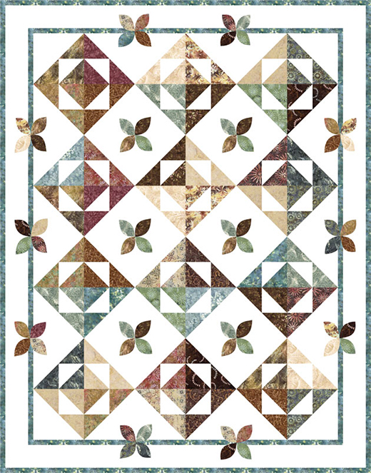 Quilting Land Leaves ‘n Pebbles Quilt
