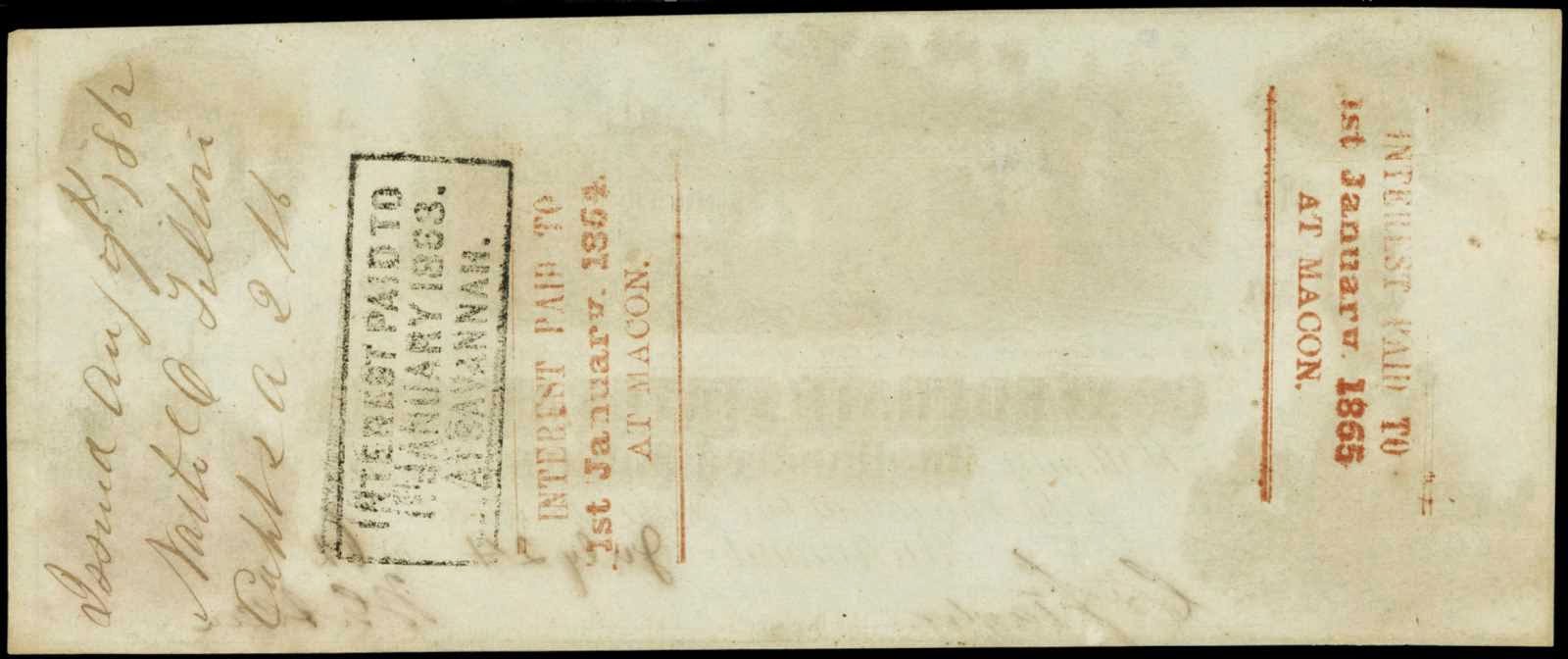 Confederate Money interest paid stamps