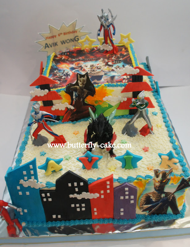 Butterfly Cake Ultraman Zero Cake