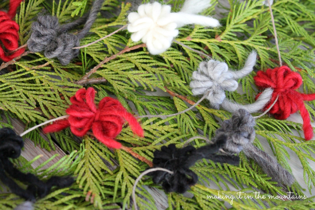 Making It In The Mountains DIY Rustic Christmas Tree Garland-Treasure Hunt Thursday- From My Front Porch To Yours