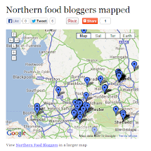 Northern Food Bloggers Mapped