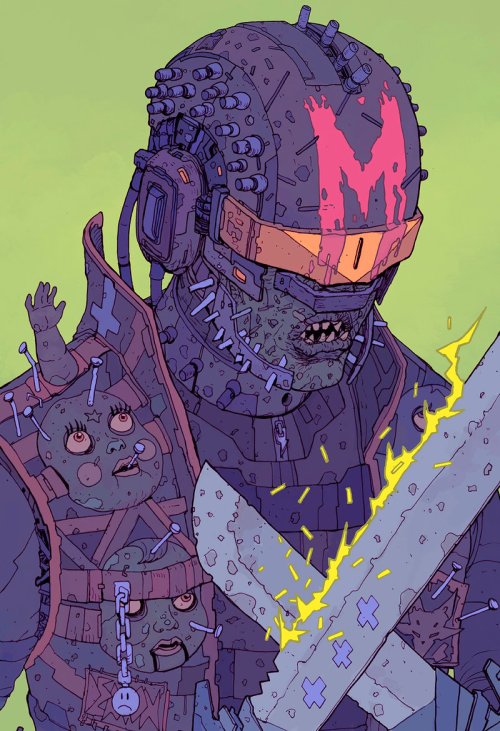 As ilustrações de ficção científica cyberpunk de Josan Gonzalez Josan Gonzalez f1x-2 deviantart ilustrações ficção científica cyberpunk comics violência futuro distópico
