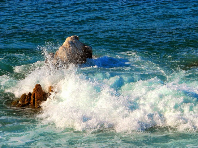 High tide, again, no pelicans per Ana Rodríguez Carrington a Flickr