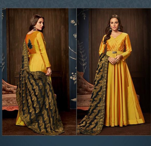 Tarrah Alinaa vol 3 Indo western Floor Length Stitched Gown