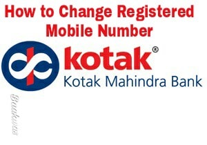 Change Registered mobile number kotak bank