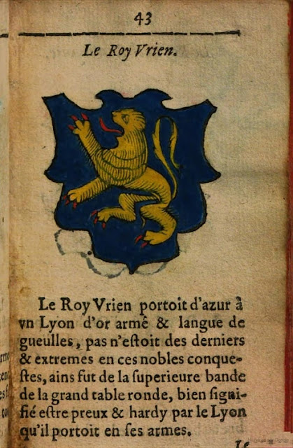 La Devise des armes des chevaliers de la table ronde... Auec la description de leurs Armoiries - page 43 par Benoist Rigaud, 1590 - Google Books (https://books.google.fr/)