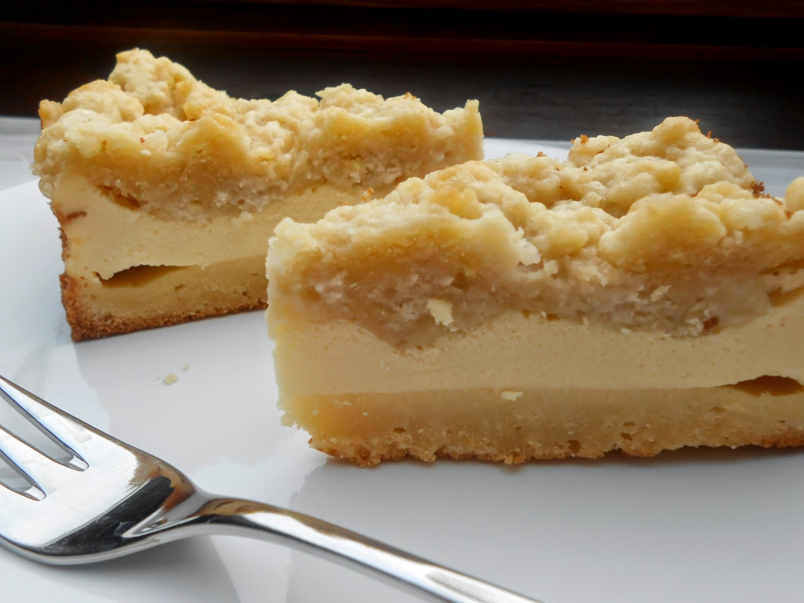 La vie gourmande: Vanille-Cheesecake mit Apfel-Streuseln