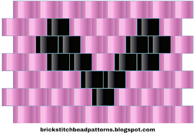 Free brick stitch alphabet 1 bead pattern V download.