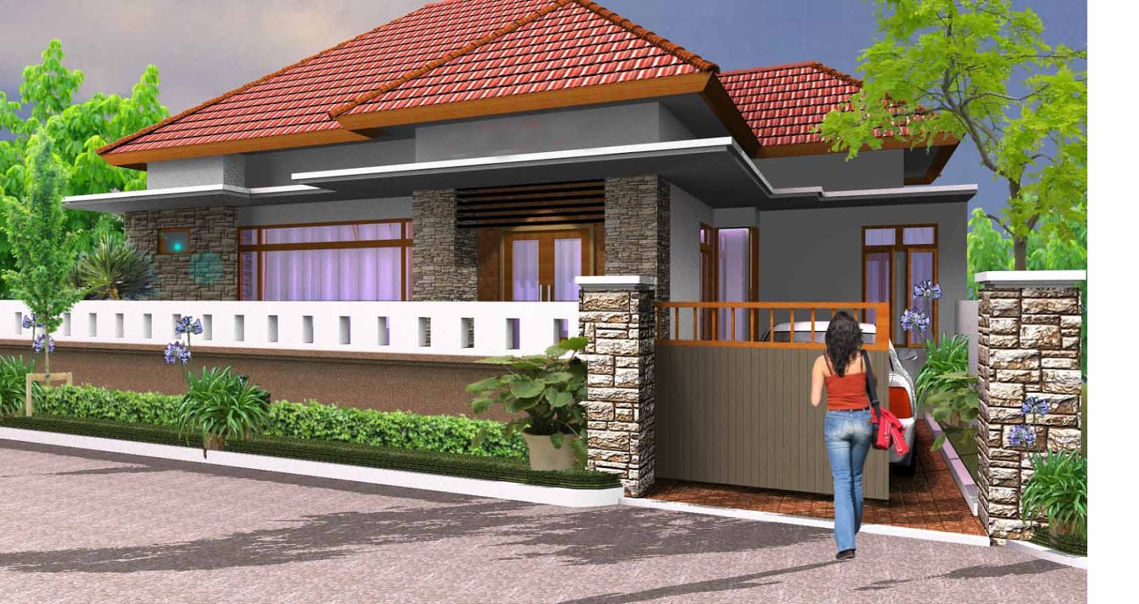 Gambar Pagar Rumah Halaman Luas Desain Rumah