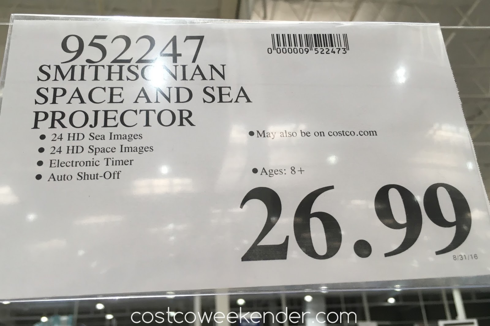 Smithsonian Space and Sea Projector Costco Weekender