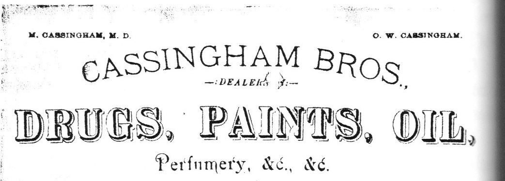 Cassingham Bros.  1882 Letterhead