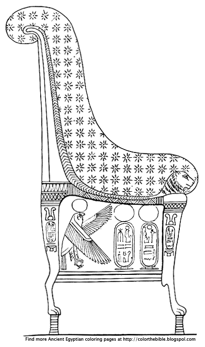 Color an Egyptian Throne | Color The Bible