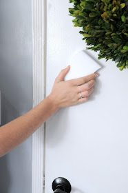 Use a magic cleaning sponge for cleaning the back of doors