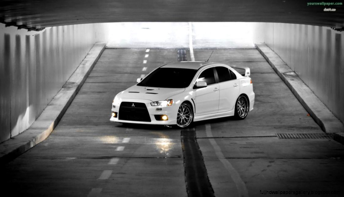 White Mitsubishi Lancer Evo X Wallpaper Comput 7391 Desktop
