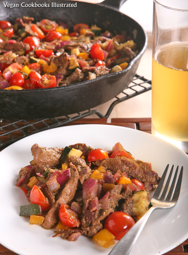 Vegan Cookbooks Illustrated Jerk Seitan and Vegetable Skillet