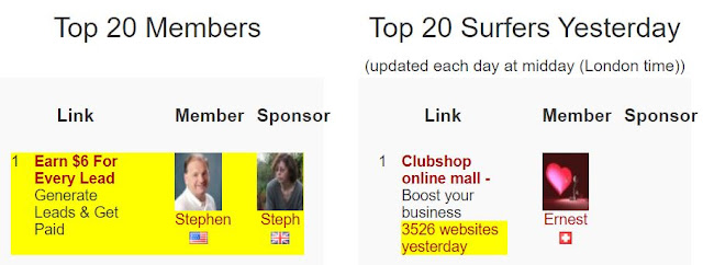 top member top ranking member traffic ad bar
