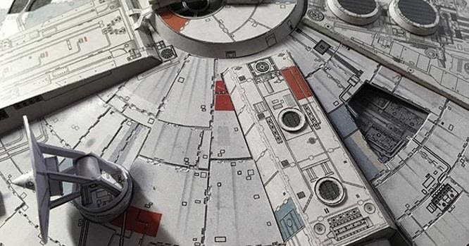 DIY Papercraft Star Wars Faucon millenium 