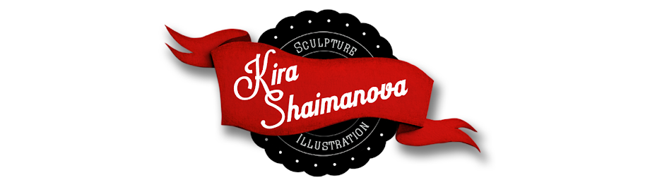 Kira Shaimanova's World of Sculpture Illustration (the creation process)