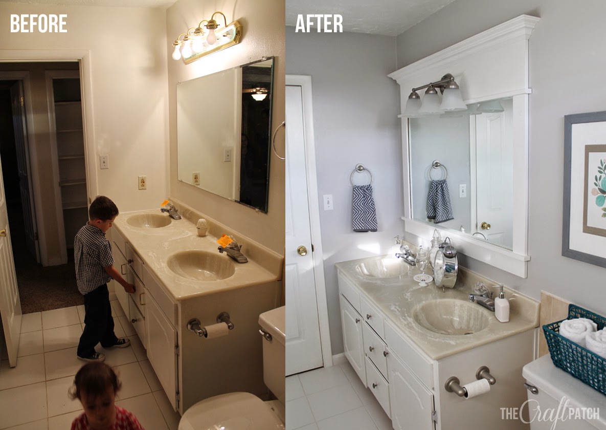 The Craft Patch: Bright and Beautiful Budget Bathroom Remodel