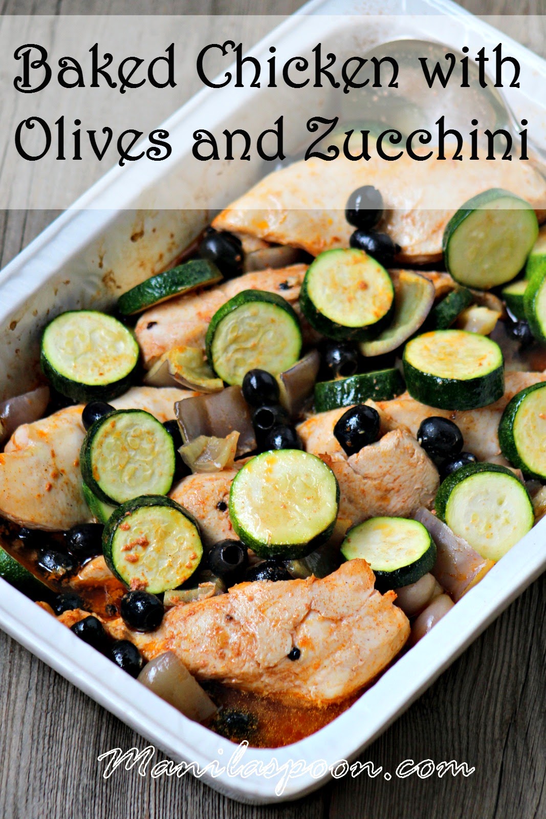 Baked Chicken with Olives and Zucchini