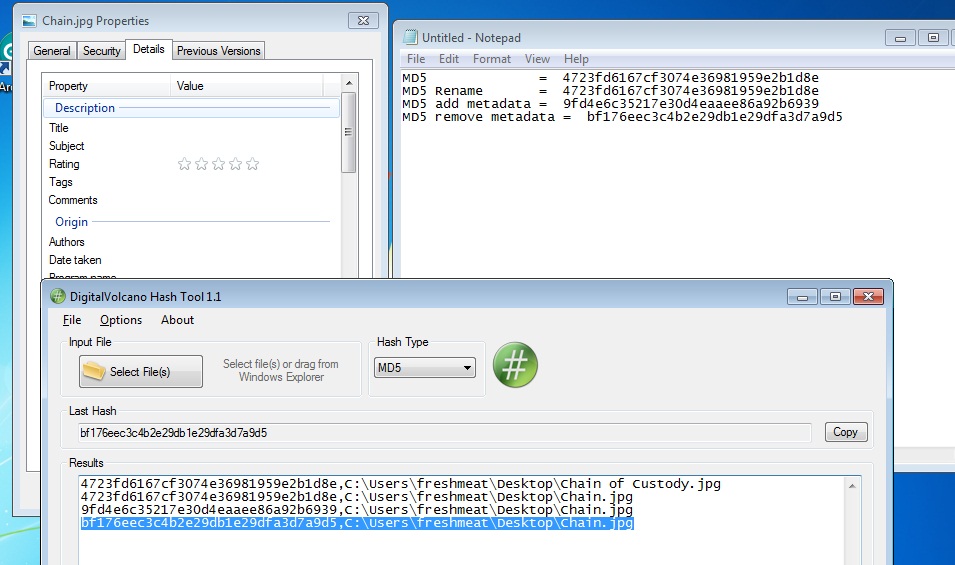 Digital Forensics Examiner Digital Forensics Hash function
