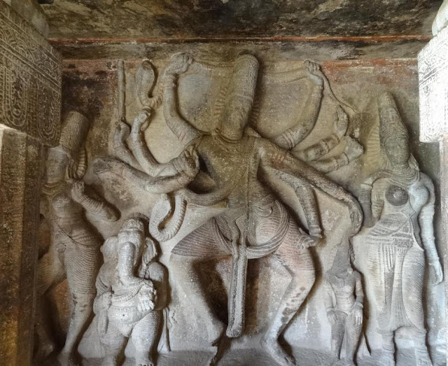 10 best sculptures of ancient India  - The ten handed dancing Shiva (“Dashabhuja Nataraja”) - Aihole