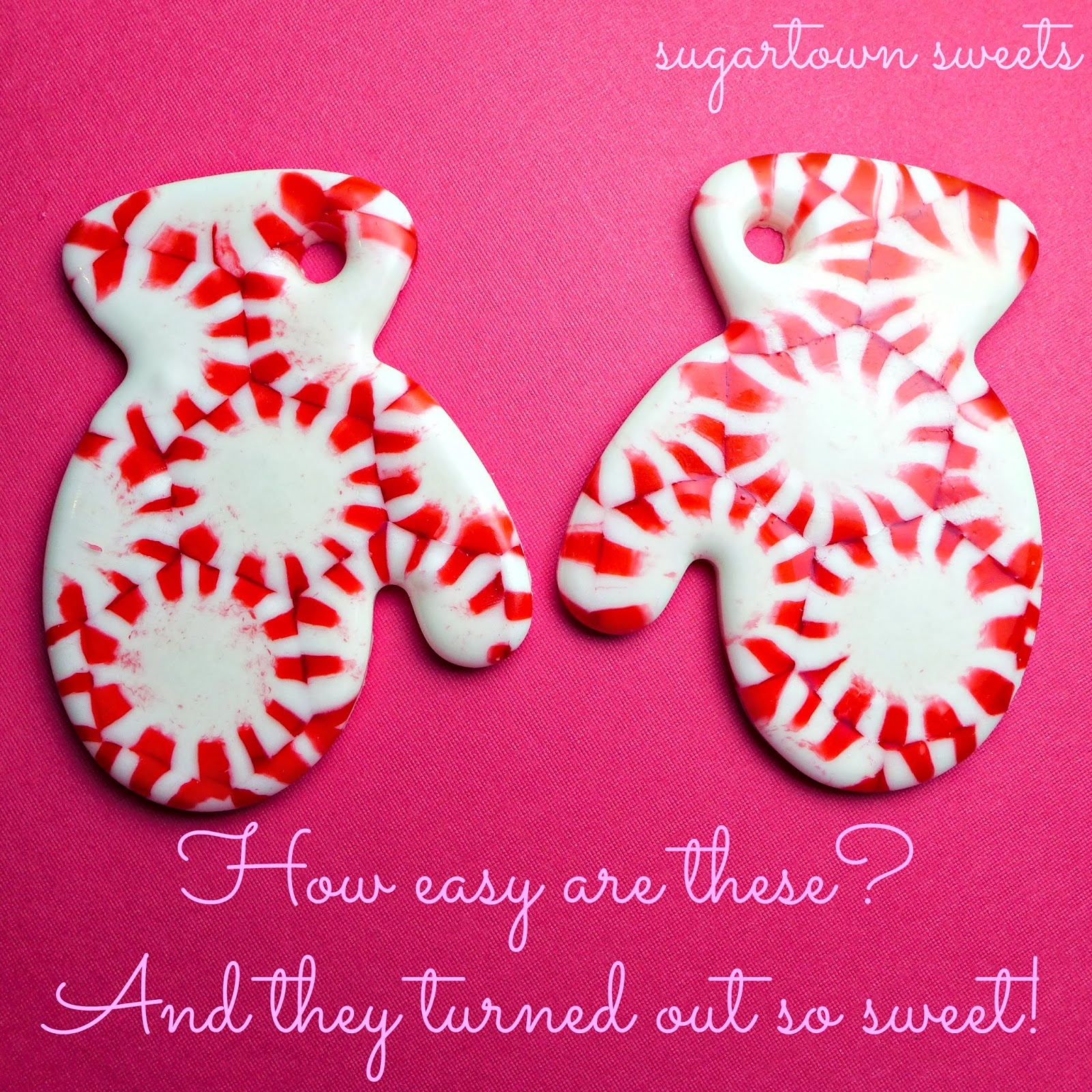 Sugartown Sweets Melted Peppermint OrnamentsMittens!