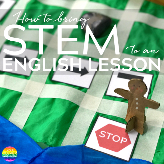 How to bring STEM to your English Lesson in the Early Years - introduce coding in kindergarten during play. FREE printable coding cards to download | you clever monkey