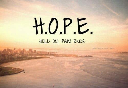 Hold on, pain ends