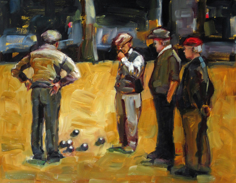 Daily Painter Layne Cook Bocce Players