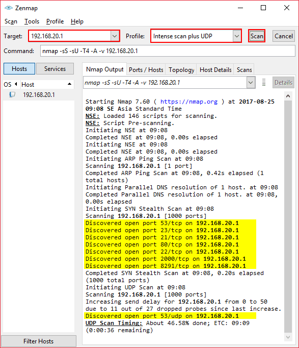 Open discover. Порта 22. Zenmap starting Nmap 7.91. 22the Port all.