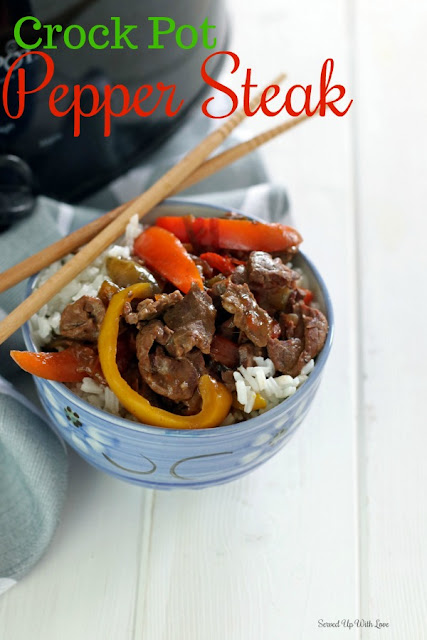 Easy and flavorful Crock Pot Pepper Steak recipe the entire family will enjoy any night of the week. 