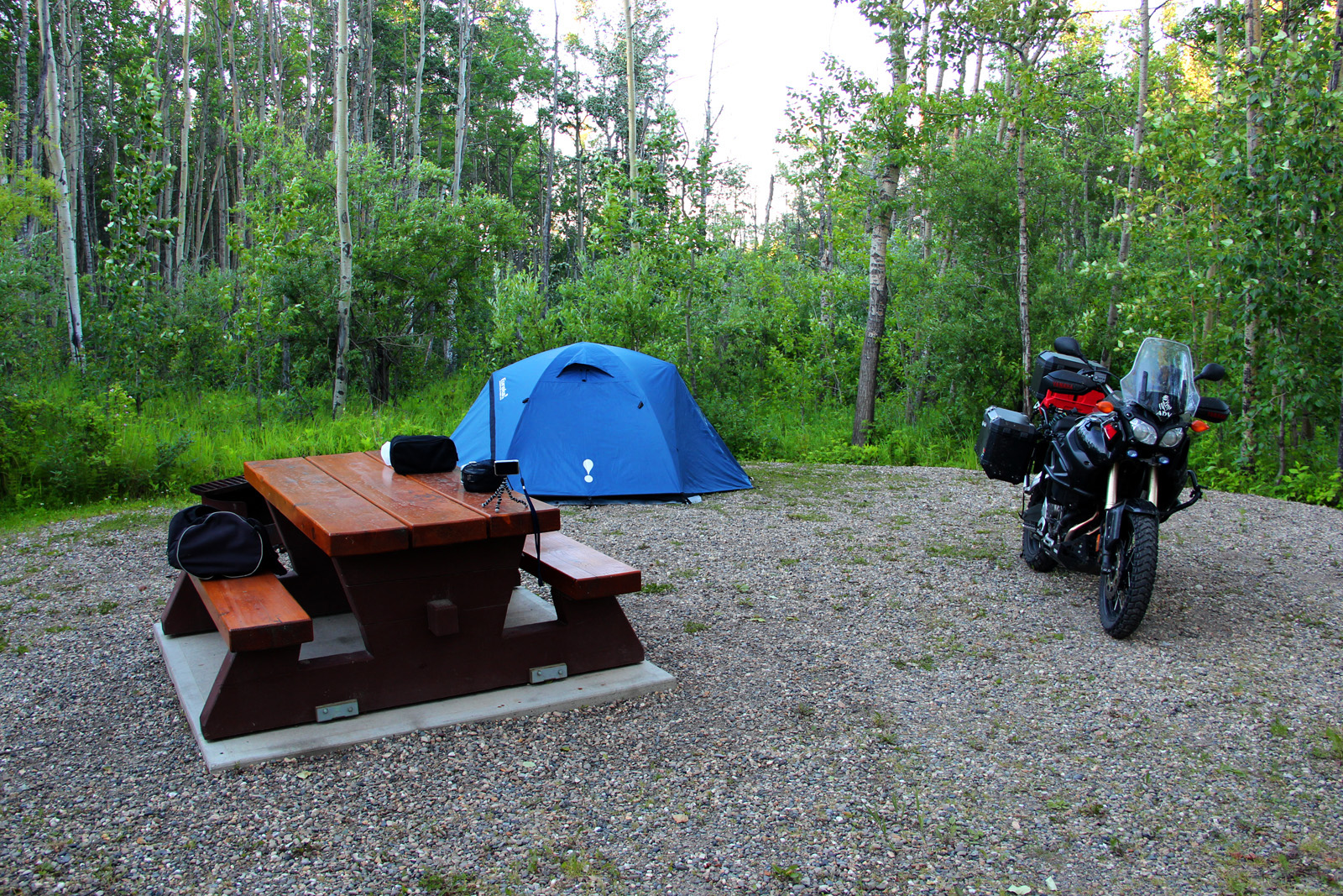 Riding the USA Day 7 Hinton, Alberta Charlie Lake, British Columbia