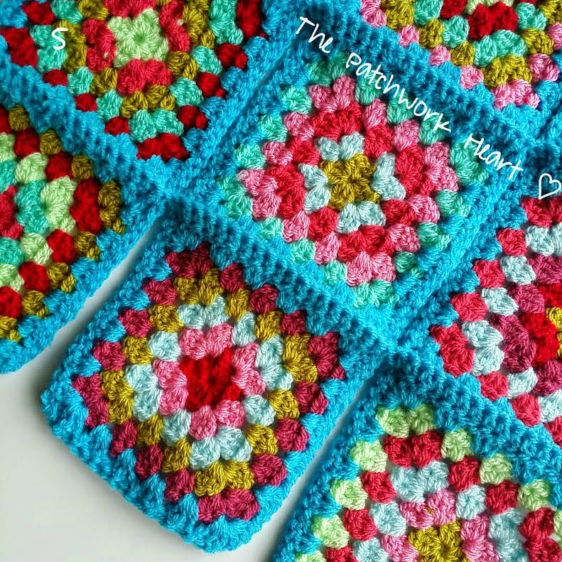 The Patchwork Heart Joining Squares Method 2 Crochet together from